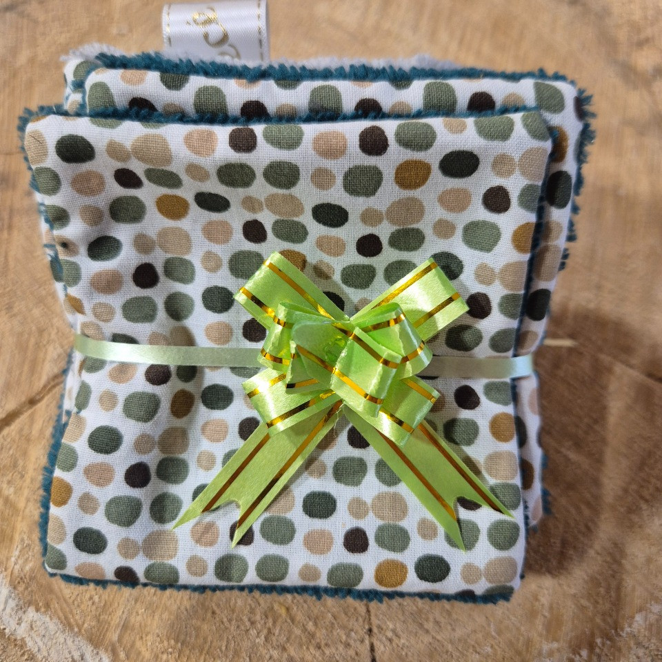 Lot de 7 lingettes ronds colorés