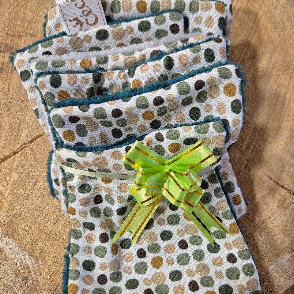 Lot de 7 lingettes ronds colorés